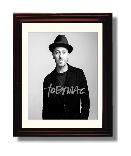 TobyMac - Black Hat Studio Portrait Music Wall Art 8x10 Beveled Frame wall art print – Music decor