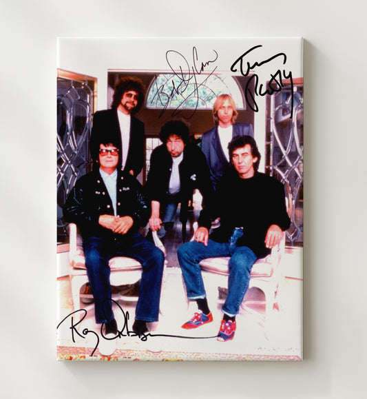 Traveling Wilburys - Supergroup Studio Lineup 16x20 Gallery Frame vintage music wall art
