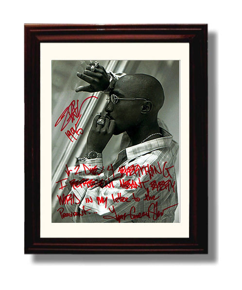 Tupac Shakur - Bandana Studio Headshot Music Wall Art 8x10 Beveled Frame wall art print – Music decor