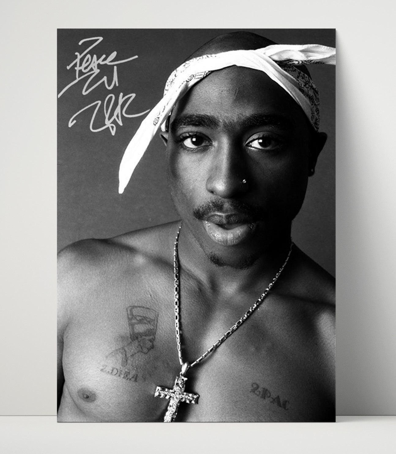 Tupac Shakur - Thoughtful Studio Profile - Vintage Music Wall Art - 16x20 Unframed Print music decor