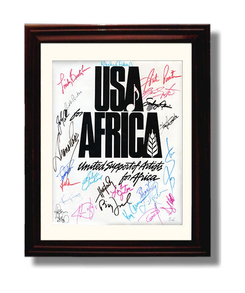 USA for Africa - We Are the World S Music Wall Art 8x10 Beveled Frame wall art print – Music decor