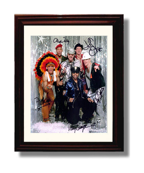 Village People - Costume Disco Group Portrait Music Wall Art 8x10 Beveled Frame wall art print – Music decor