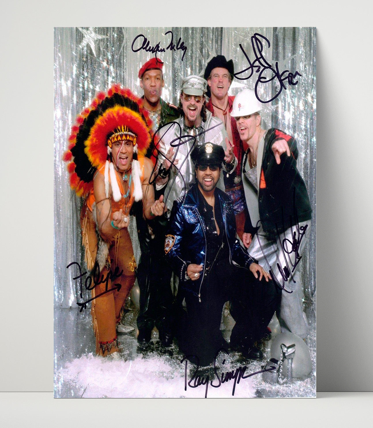 Village People - Costume Disco Group Portrait - Vintage Music Wall Art - 16x20 Unframed Print music decor