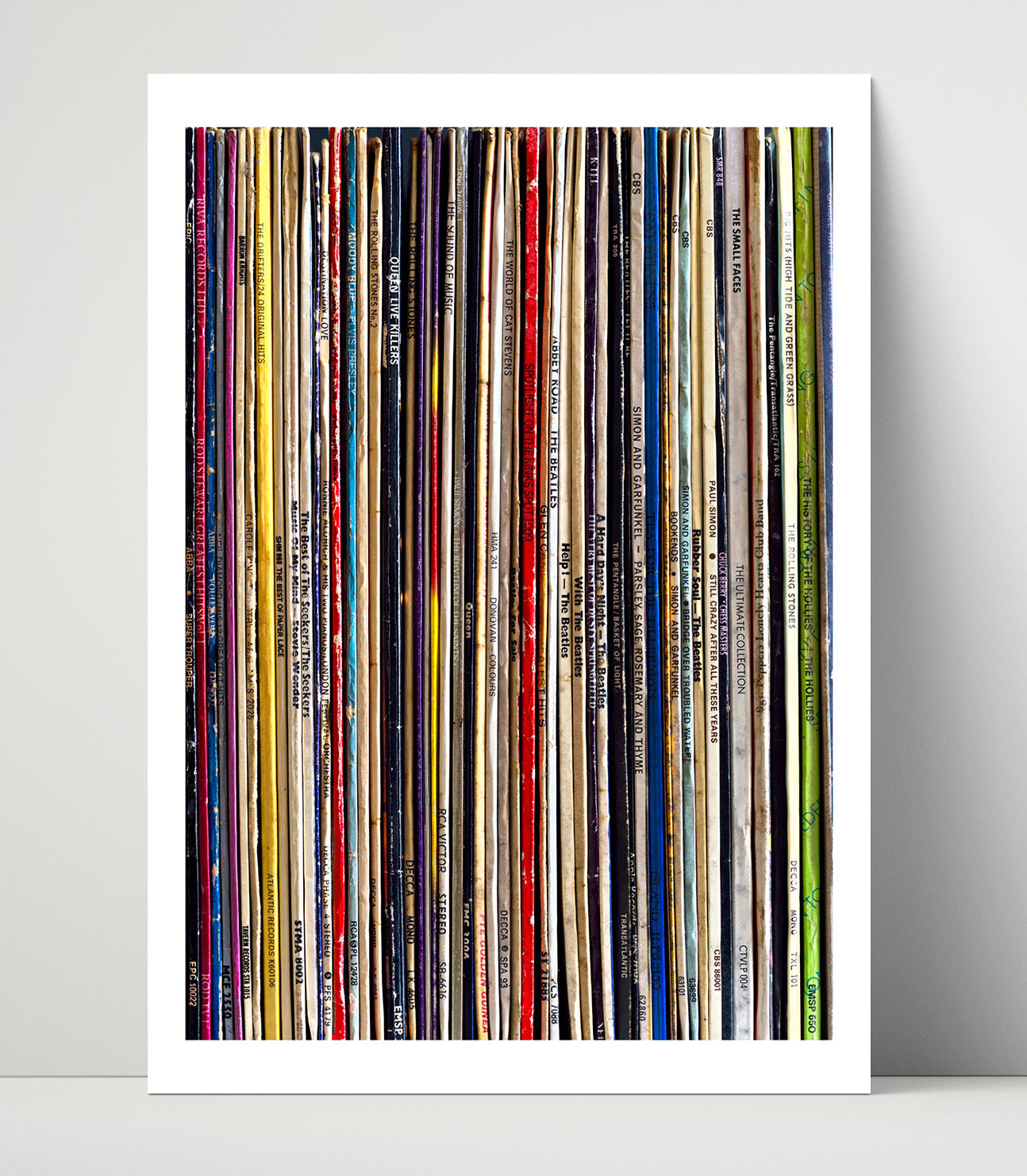 Vinyl Collection - Record Spine Spectrum Music Wall Art 16x20 Unframed Print wall art print – Music decor
