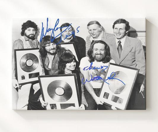 Waylon Jennings and Willie Nelson - Outlaw Brothers 16x20 Gallery Frame vintage music wall art
