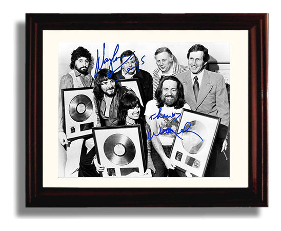 Waylon Jennings and Willie Nelson - Outlaw Brothers - Vintage Music Wall Art - 8x10 Beveled Frame music decor