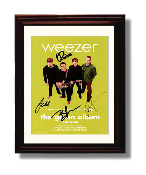 Weezer - Green Album Promo Band Photo Music Wall Art 8x10 Beveled Frame wall art print – Music decor