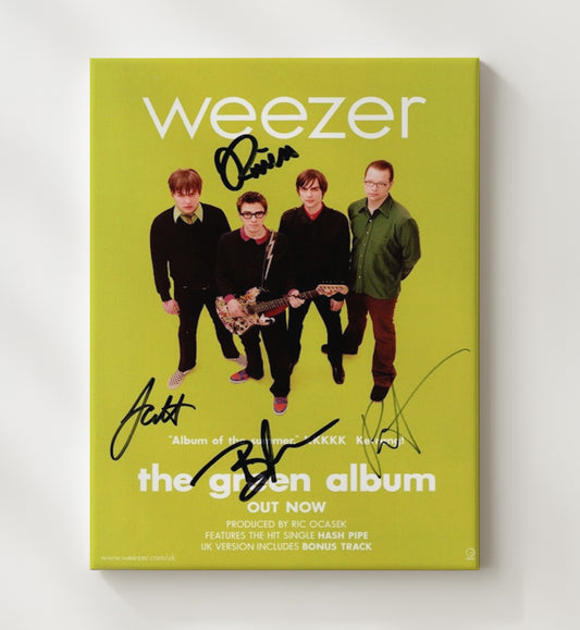 Weezer - Green Album Promo Band Photo 16x20 Gallery Frame vintage music wall art