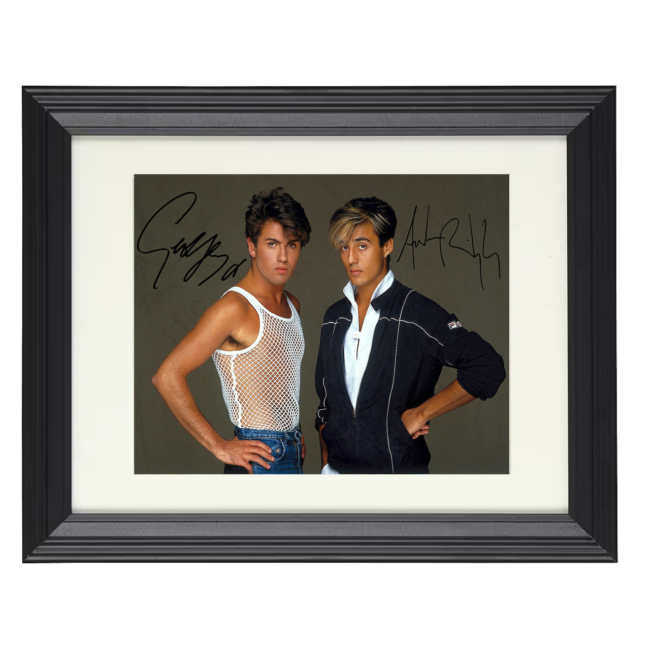 Wham – Careless Whisper Era – 8x10 black beveled framed music wall art