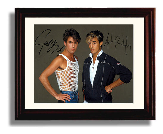 Wham - Careless Whisper Era - Vintage Music Wall Art - 8x10 Beveled Frame music decor