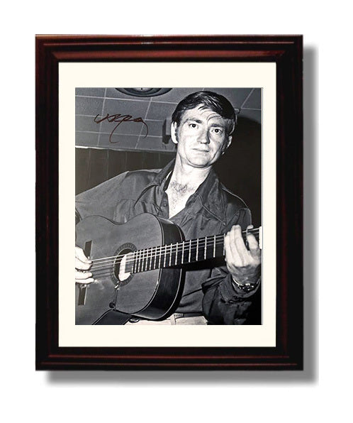 Willie Nelson - Acoustic Guitar Performance Photo Music Wall Art 8x10 Beveled Frame wall art print – Music decor