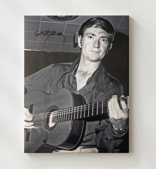 Willie Nelson - Acoustic Guitar Performance Photo 16x20 Gallery Frame vintage music wall art