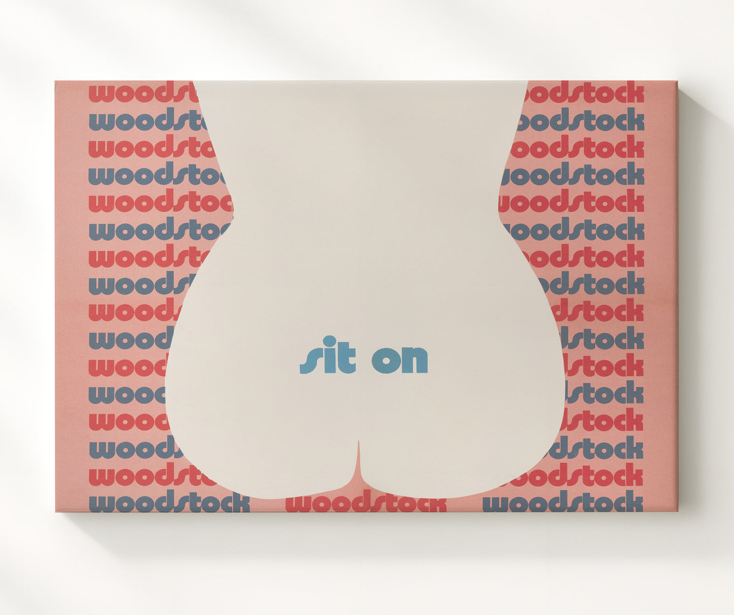 Woodstock - Sit On It - Vintage Music Wall Art - 20x24 Canvas music decor