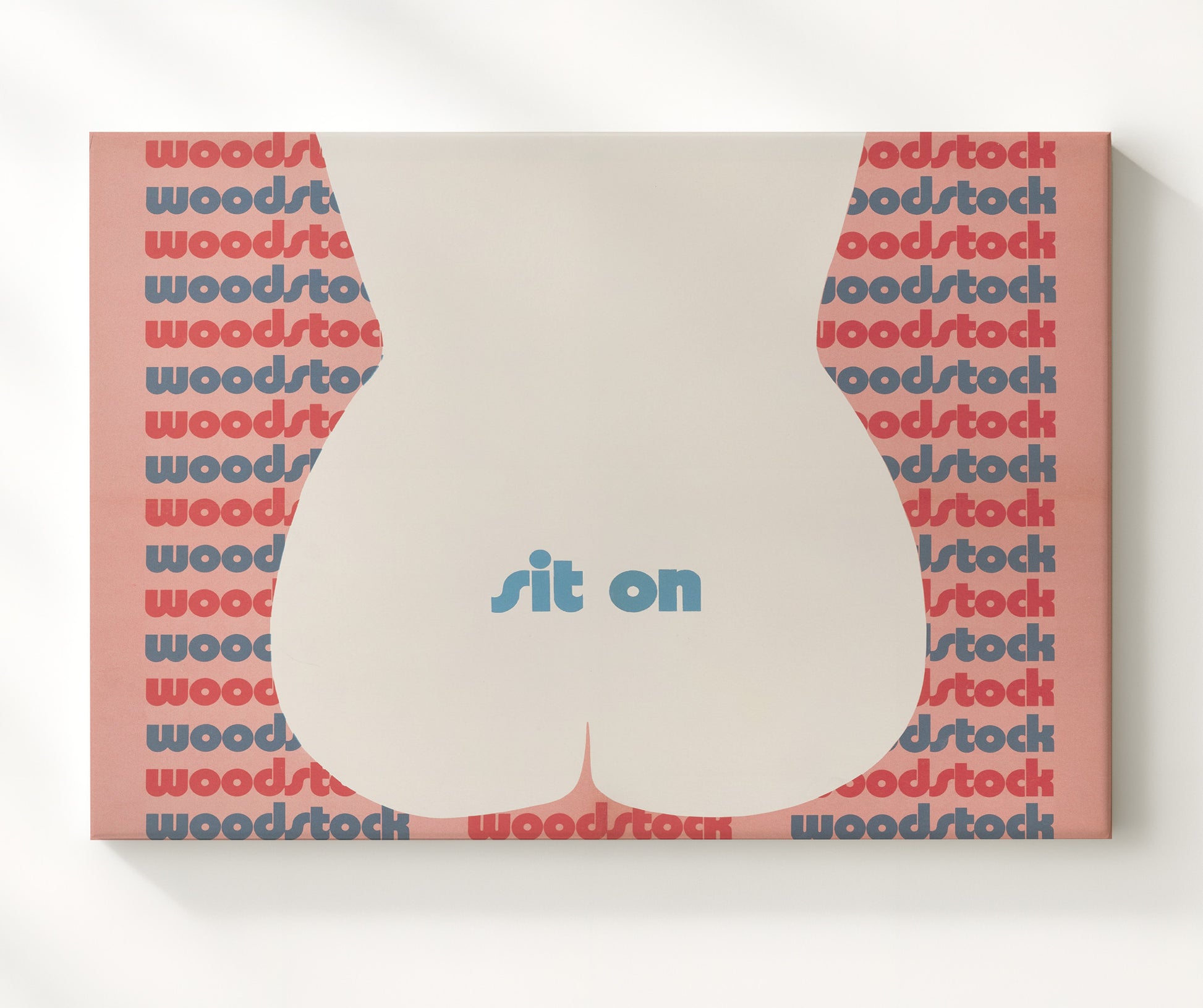 Woodstock - Sit On It - Vintage Music Wall Art - 20x24 Canvas music decor