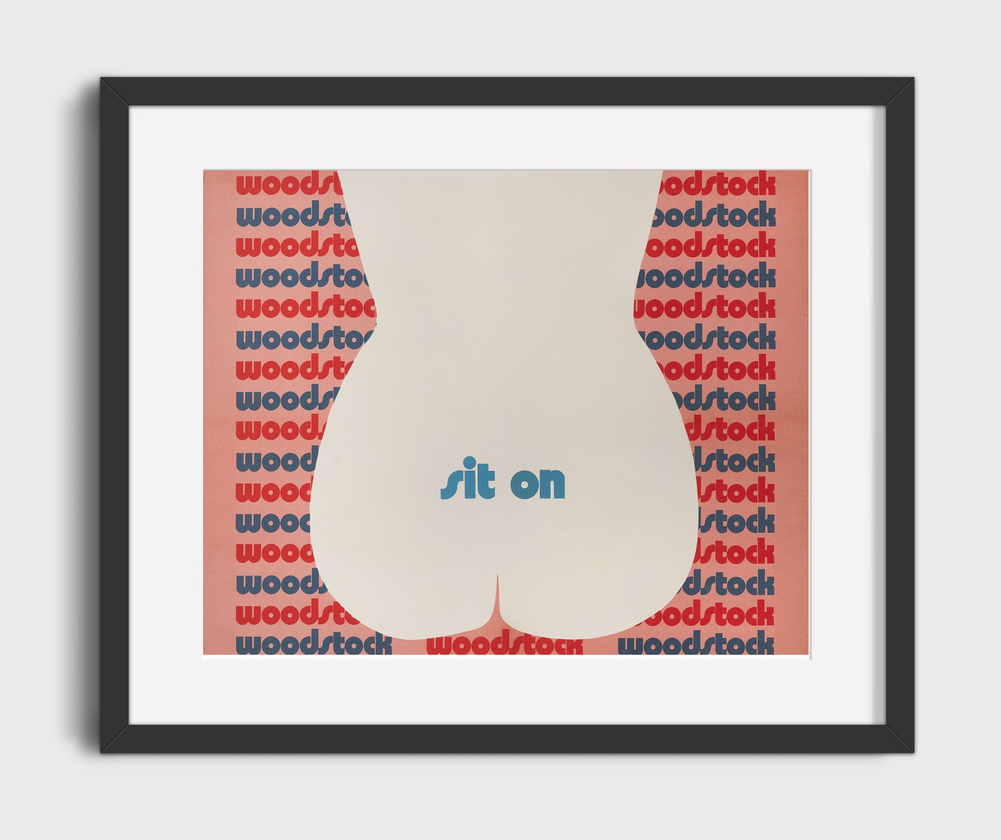 Woodstock - Sit On It - Vintage Music Wall Art - 16x20 Gallery Frame music decor