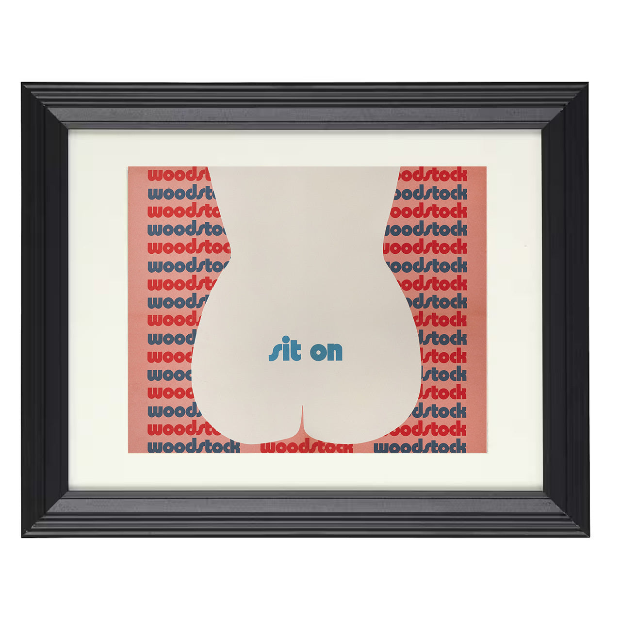 Woodstock – Sit on It – 8x10 black beveled framed music wall art