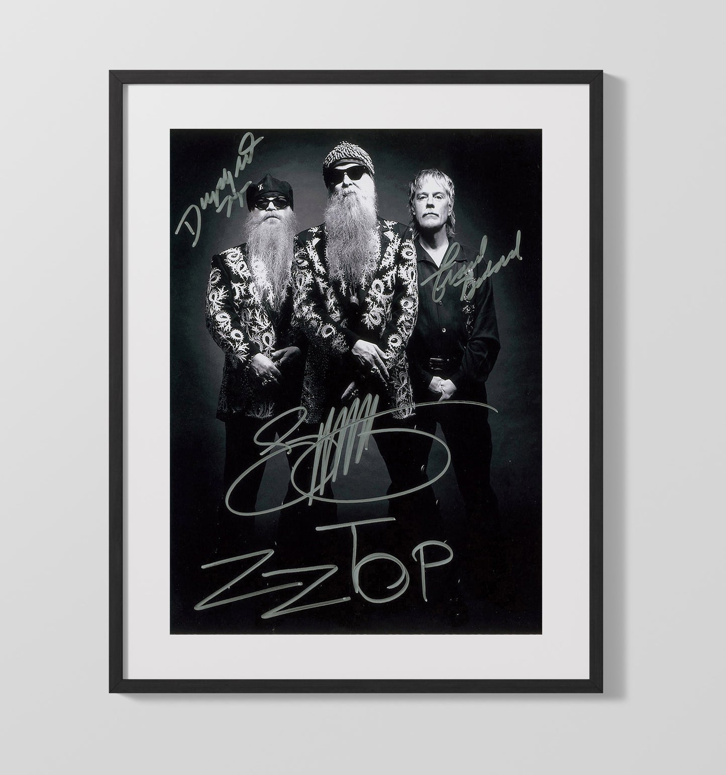 ZZ Top - Trio of Beards Swagger Music Wall Art 16x20 Gallery Frame wall art print – Music decor