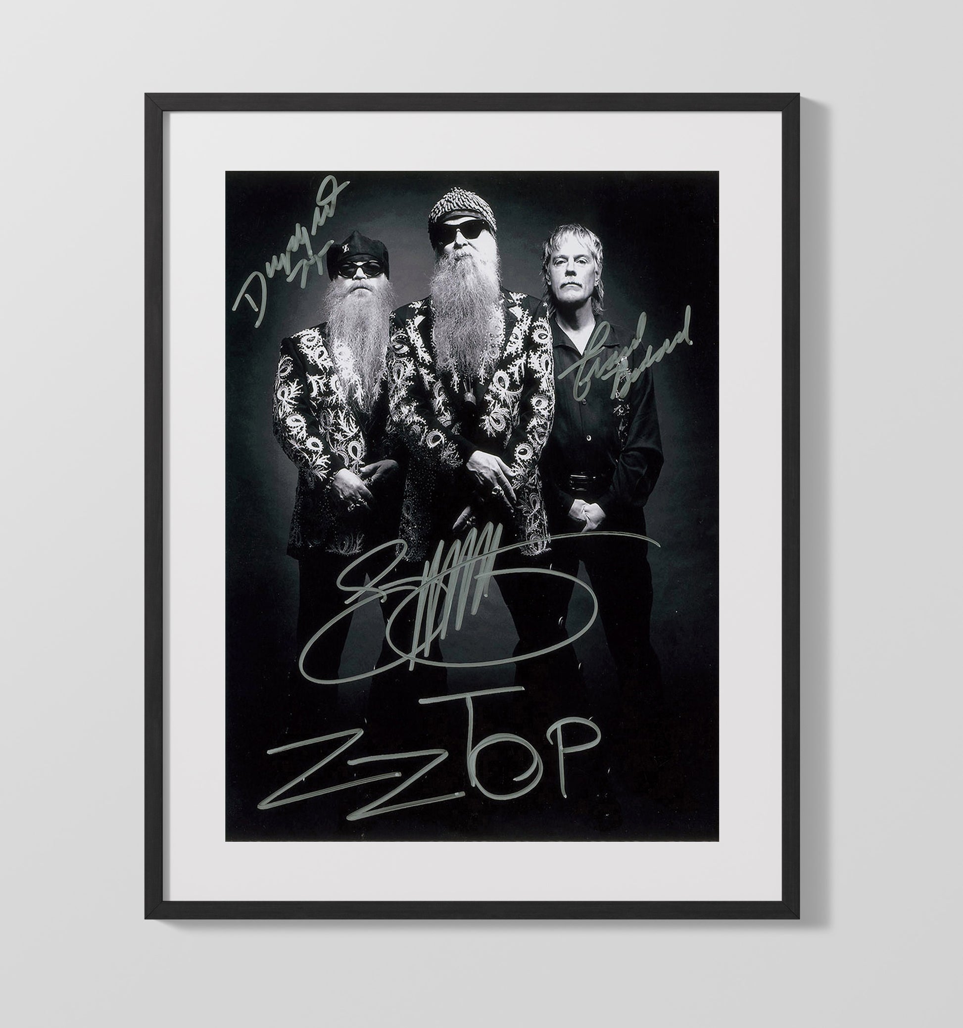 ZZ Top - Trio of Beards Swagger - Vintage Music Wall Art - 16x20 Gallery Frame music decor