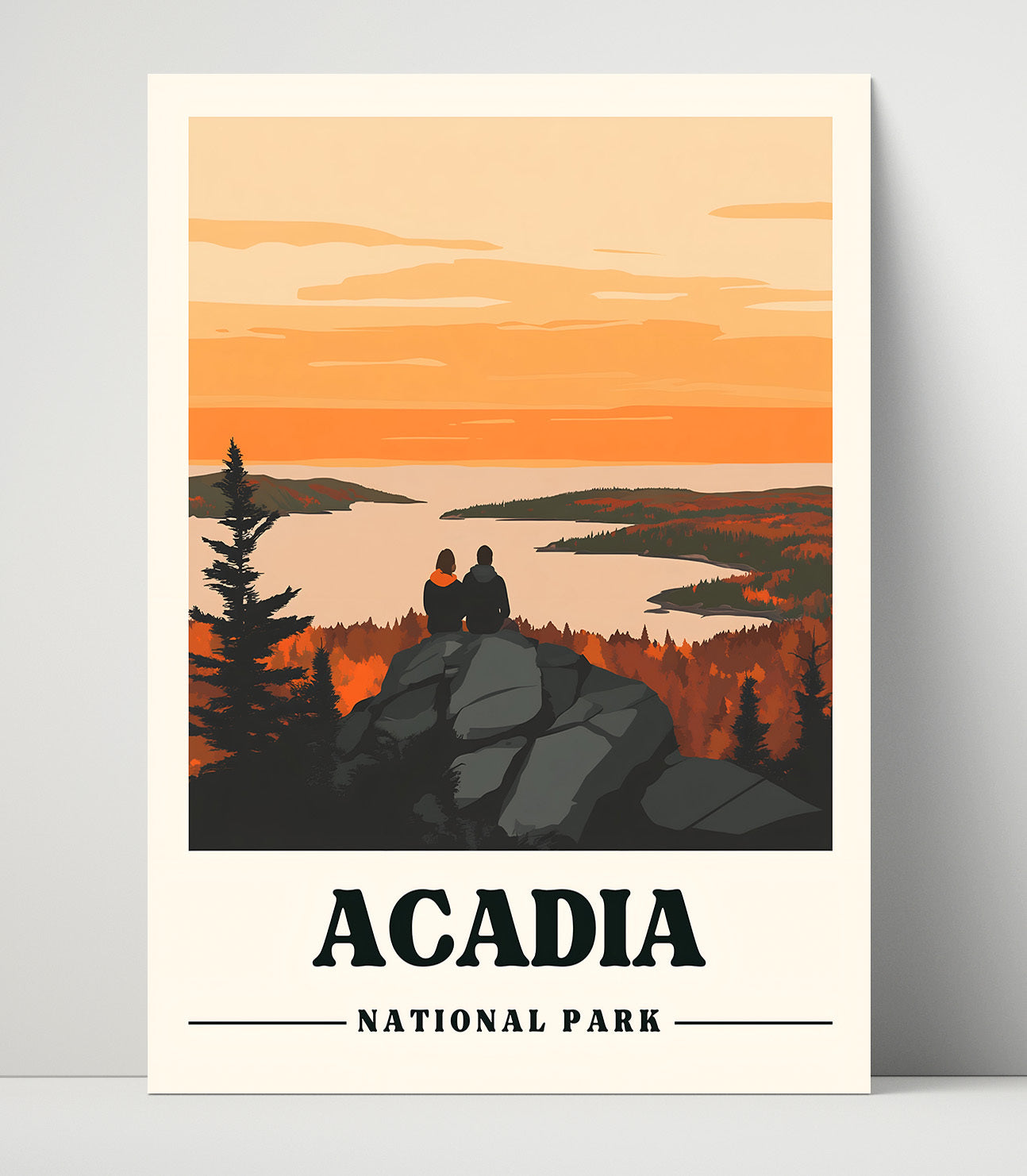 Acadia Cadillac Mountain Version 1 National Parks Wall Art - 16x20 Unframed Print