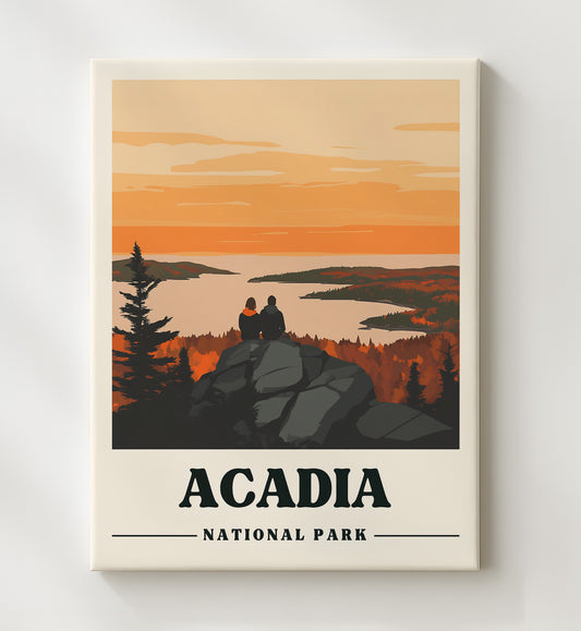 Acadia - Cadillac Mountain Design 1 8x10 Canvas national park wall art