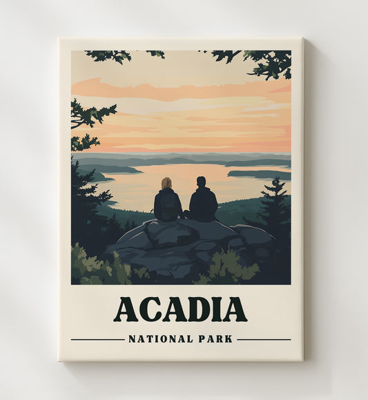 Acadia - Cadillac Mountain Design 2 8x10 Canvas national park wall art