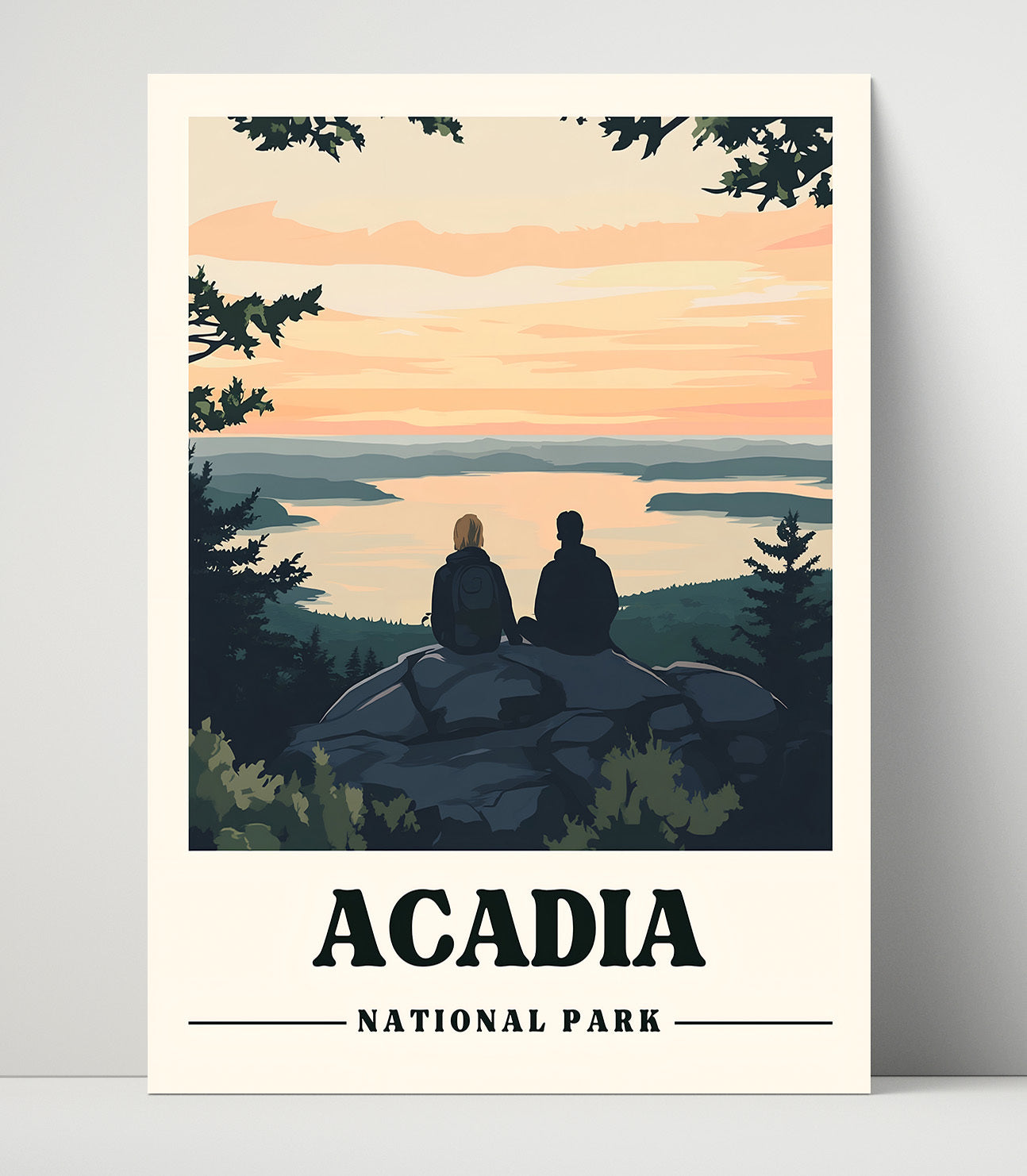 Acadia Cadillac Mountain Version 2 National Parks Wall Art - 16x20 Unframed Print