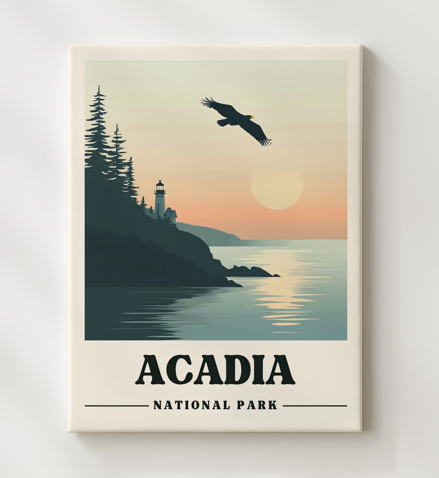 Acadia Head Lighthouse National Parks Wall Art - 20x24 Canvas