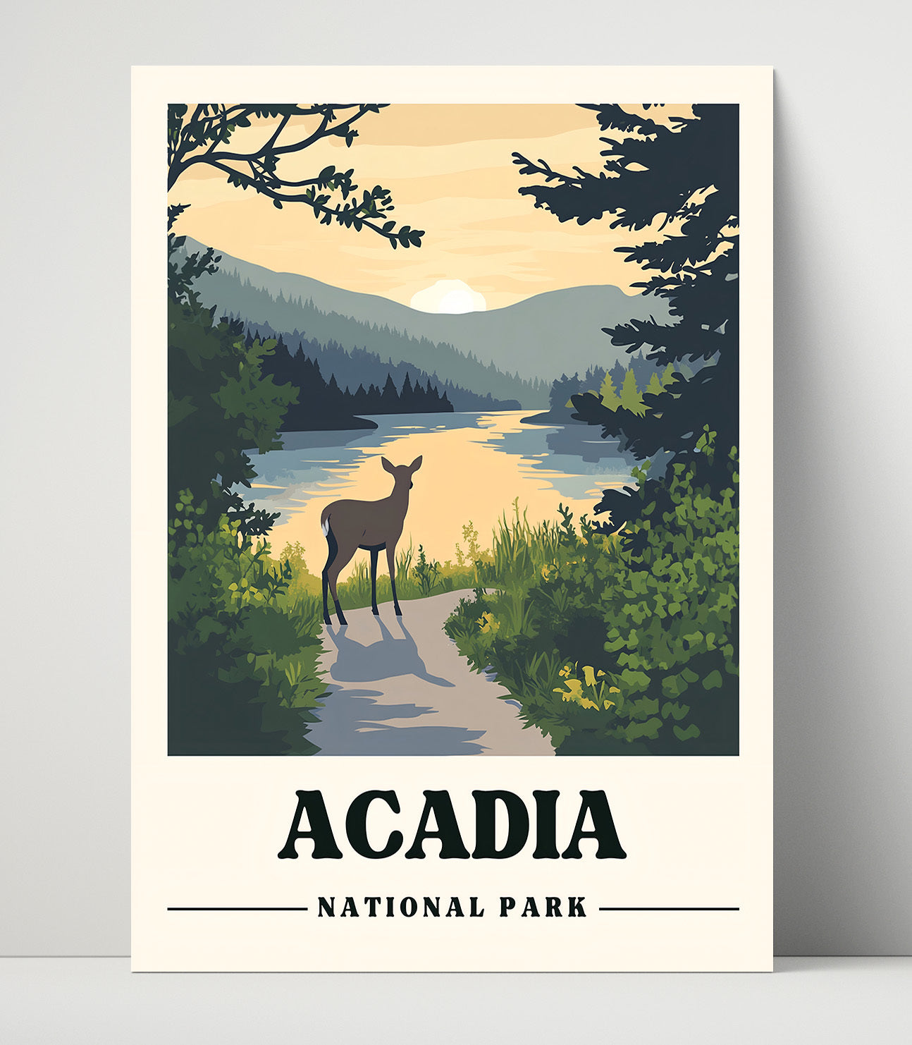 Acadia Jordan Pond Version 1 National Parks Wall Art - 16x20 Unframed Print