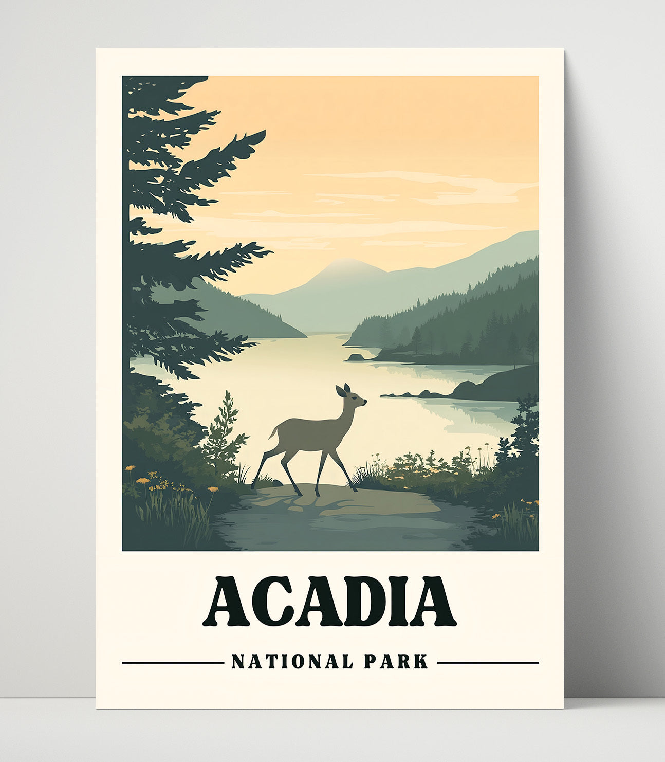 Acadia Jordan Pond Version 2 National Parks Wall Art - 16x20 Unframed Print
