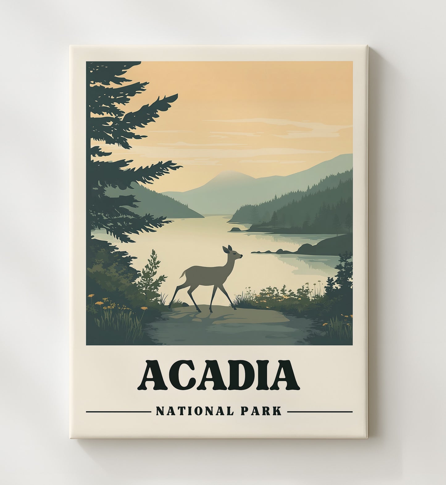 Acadia Jordan Pond Version 2 National Parks Wall Art - 20x24 Canvas
