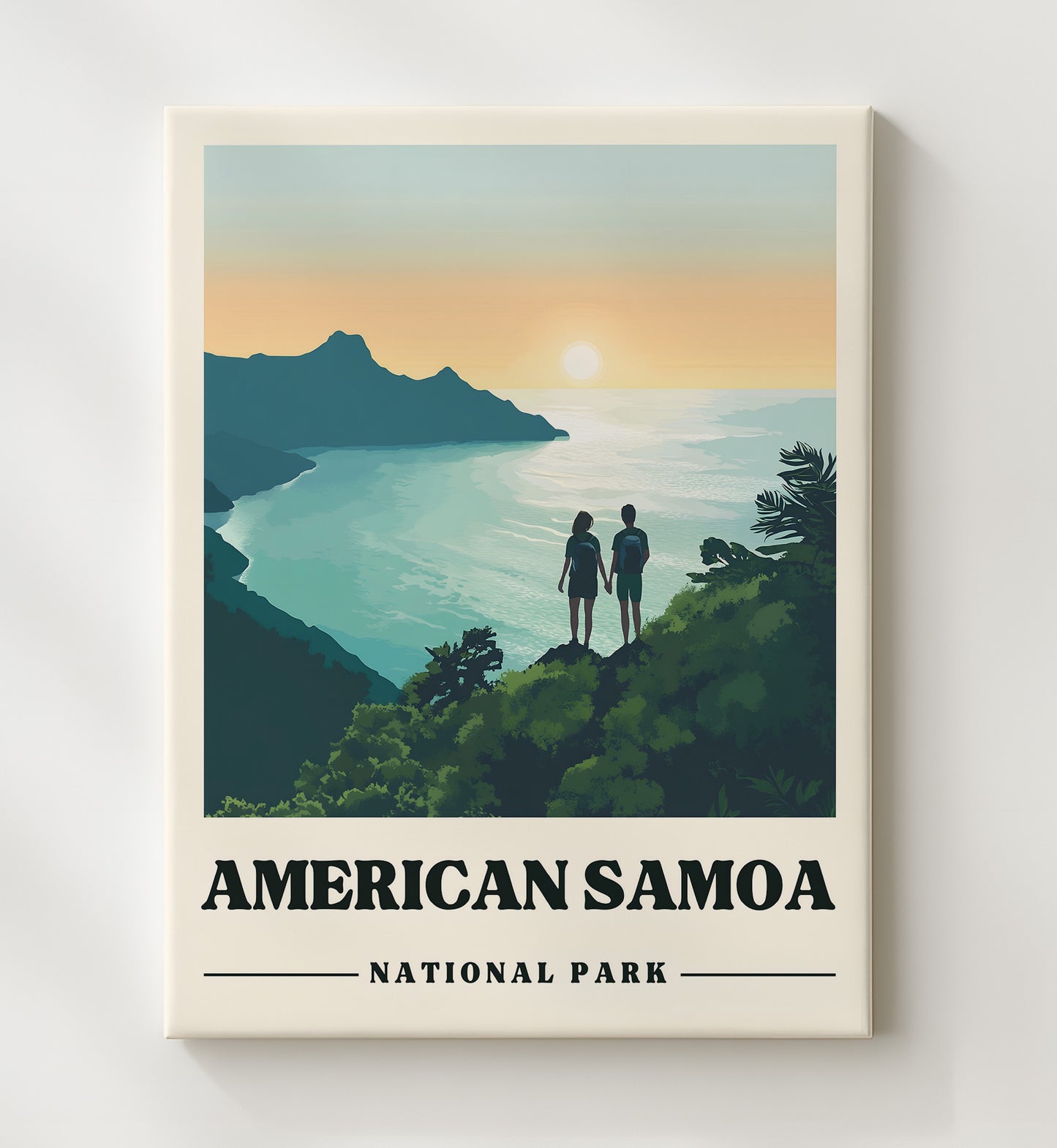 American Samoa Mount Alava Version 1 National Parks Wall Art - 20x24 Canvas