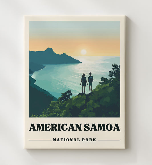 American Samoa - Mount Alava Design 1 8x10 Canvas national park wall art