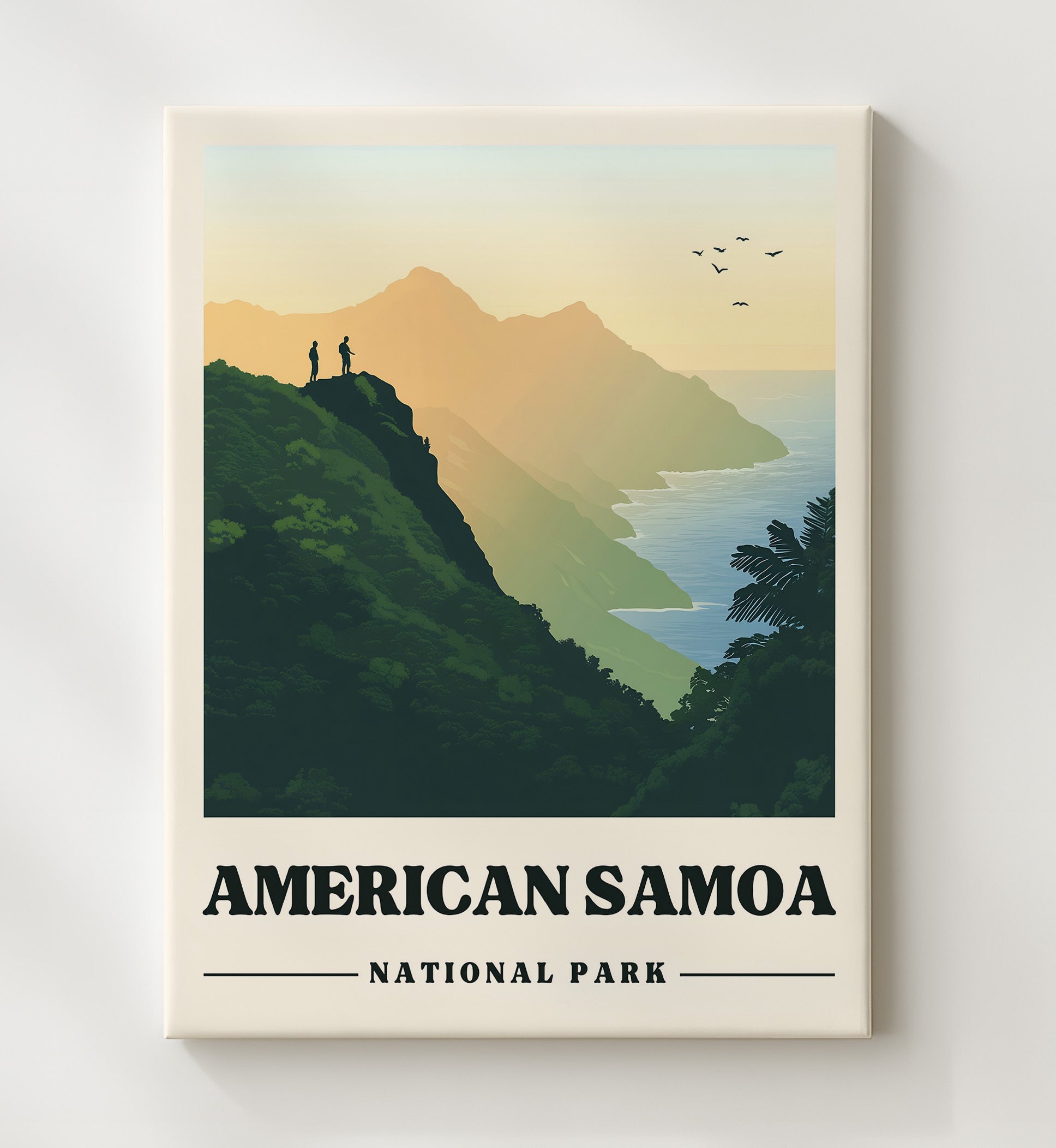 American Samoa Mount Alava Version 2 National Parks Wall Art - 20x24 Canvas