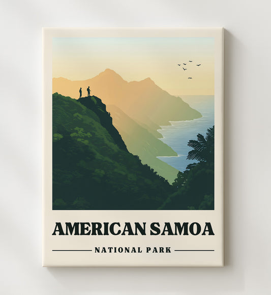 American Samoa - Mount Alava Design 2 8x10 Canvas national park wall art