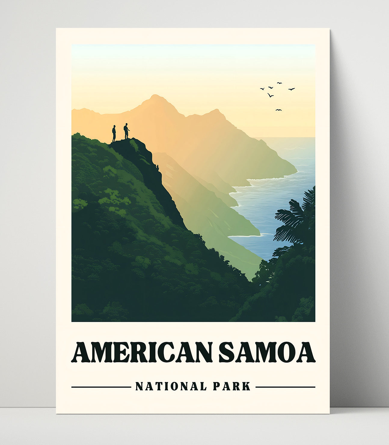 American Samoa Mount Alava Version 2 National Parks Wall Art - 16x20 Unframed Print
