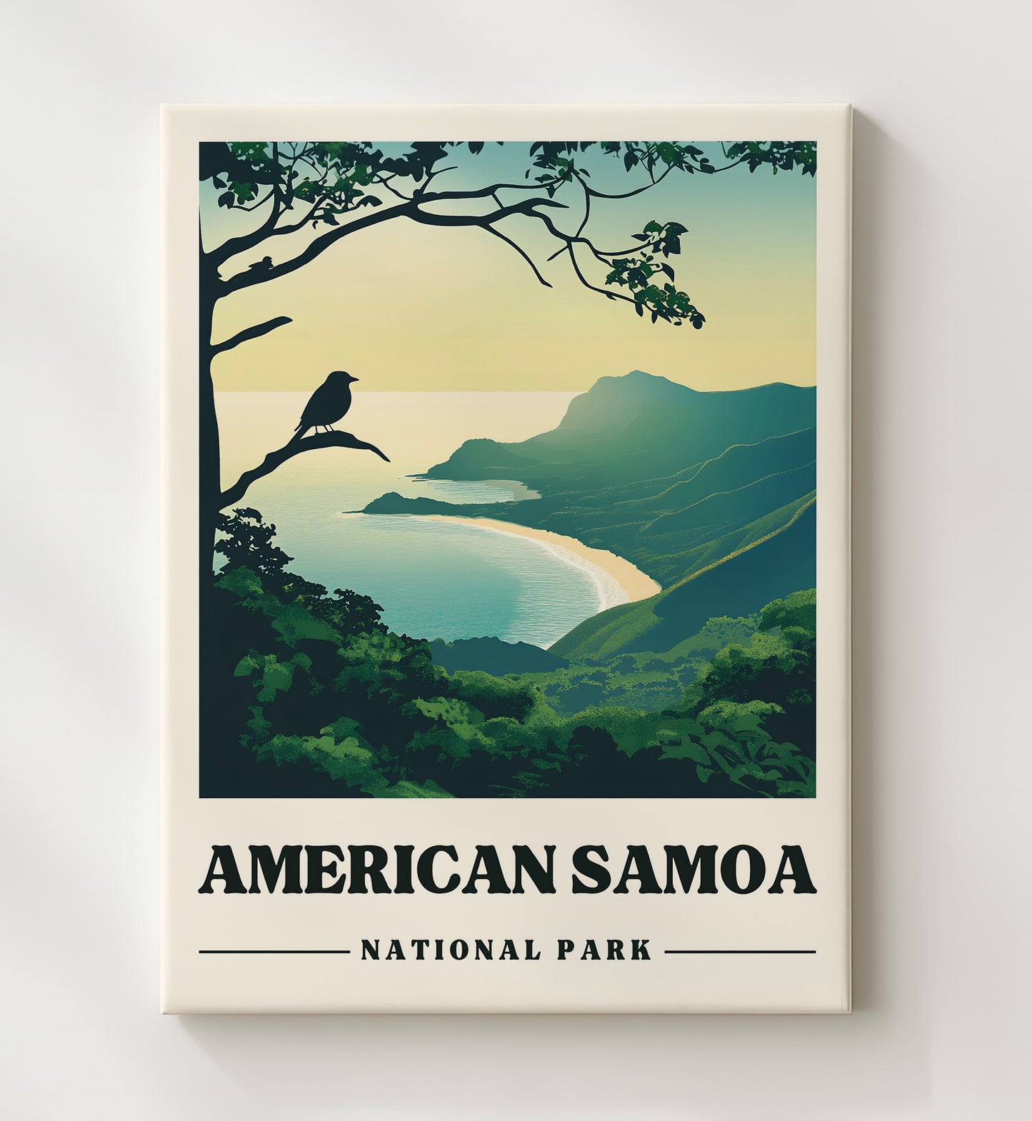 American Samoa Pola Island National Parks Wall Art - 20x24 Canvas