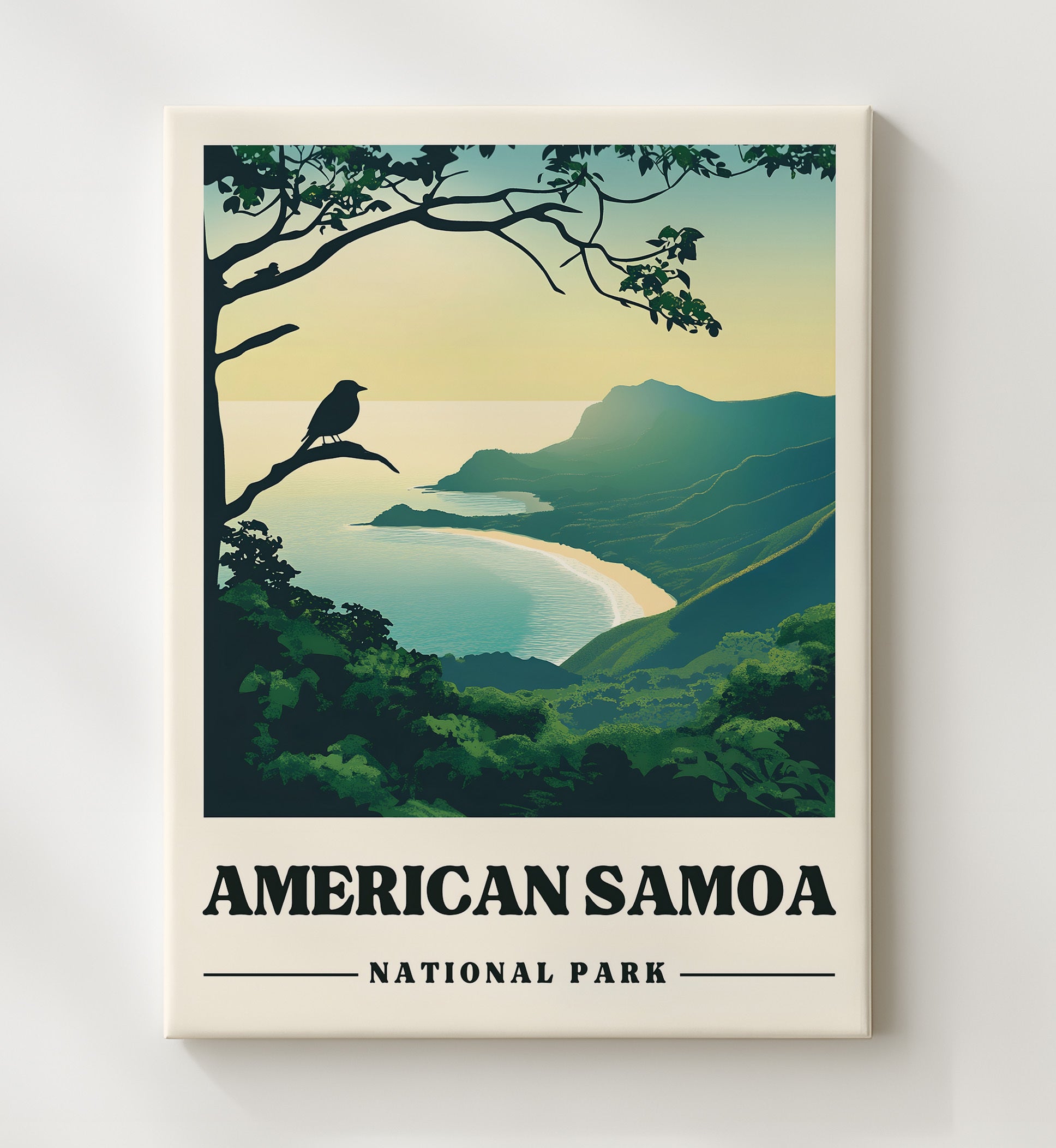 American Samoa Pola Island National Parks Wall Art - 20x24 Canvas