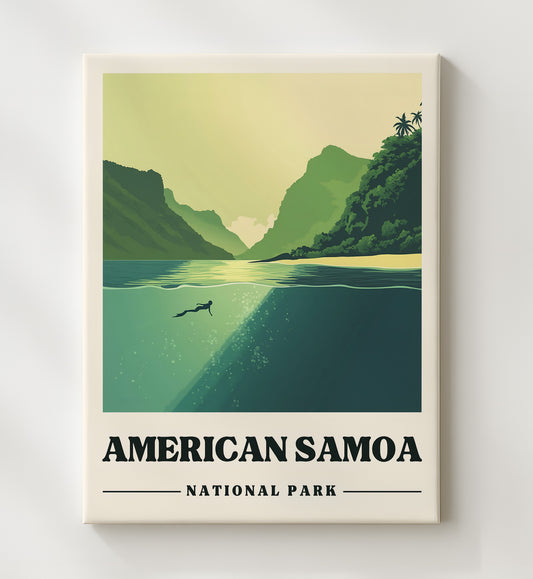 American Samoa - Vatia Bay 8x10 Canvas national park wall art
