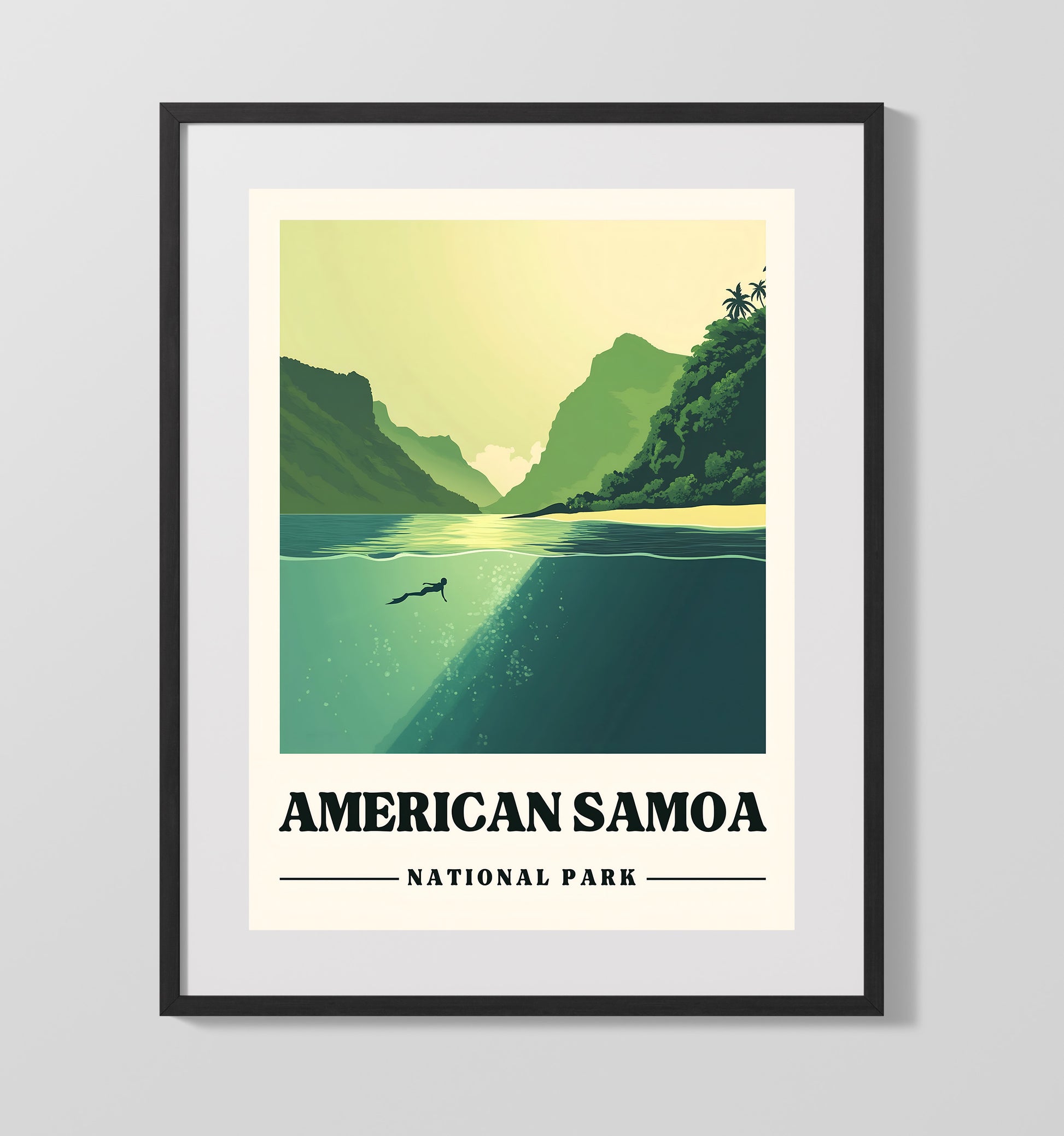 American Samoa Vatia Bay National Parks Wall Art - 16x20 Gallery Frame