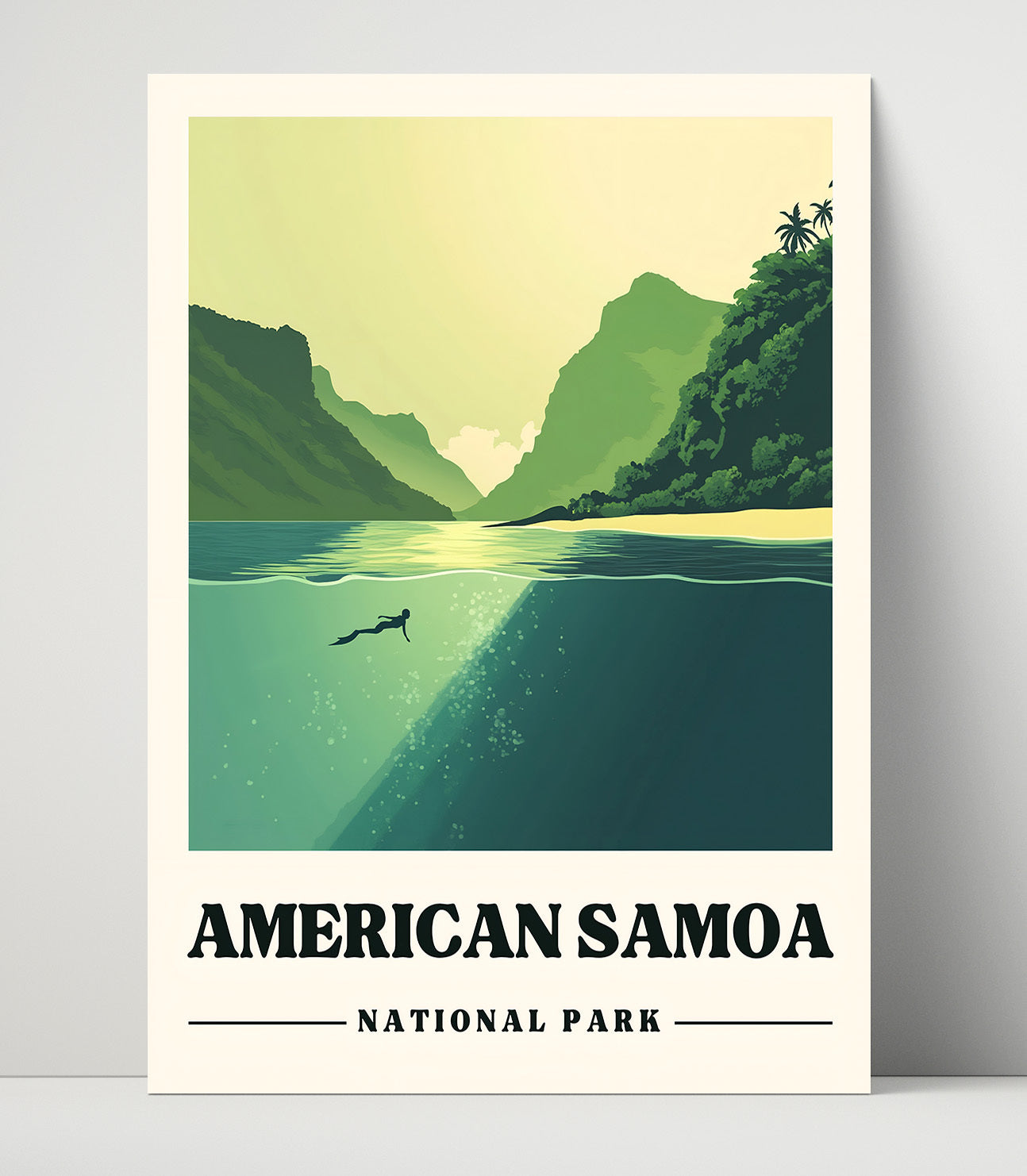 American Samoa Vatia Bay National Parks Wall Art - 16x20 Unframed Print