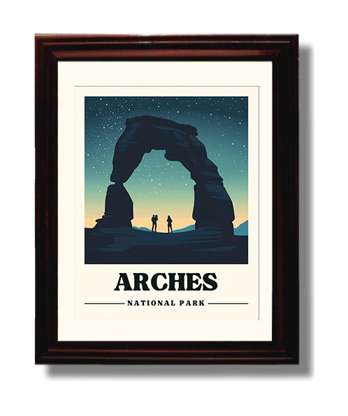 Arches Delicate Arc National Parks Wall Art - 8x10 Beveled Frame