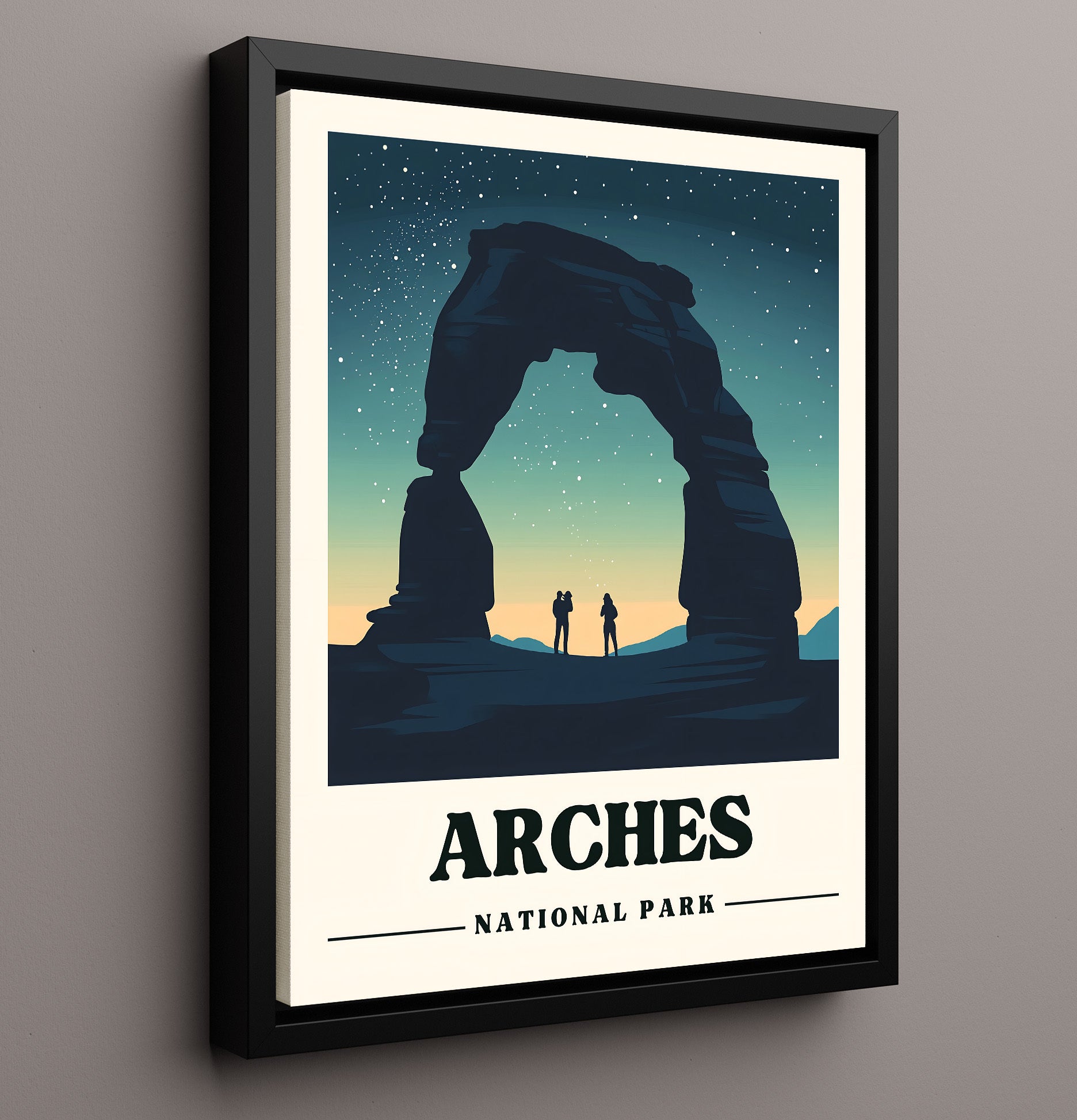 Arches Delicate Arc National Parks Wall Art - 16x20 Framed Canvas