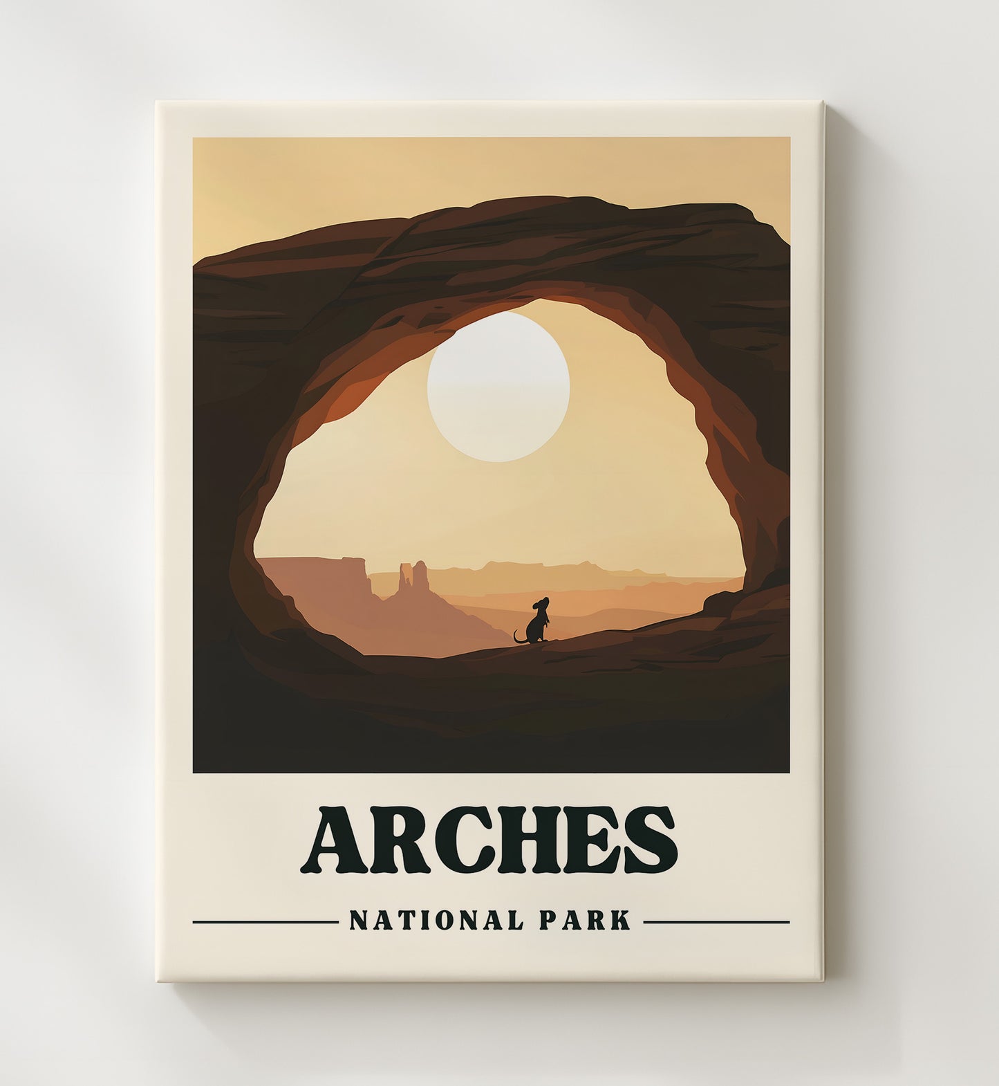 Arches Landscape Arch National Parks Wall Art - 20x24 Canvas