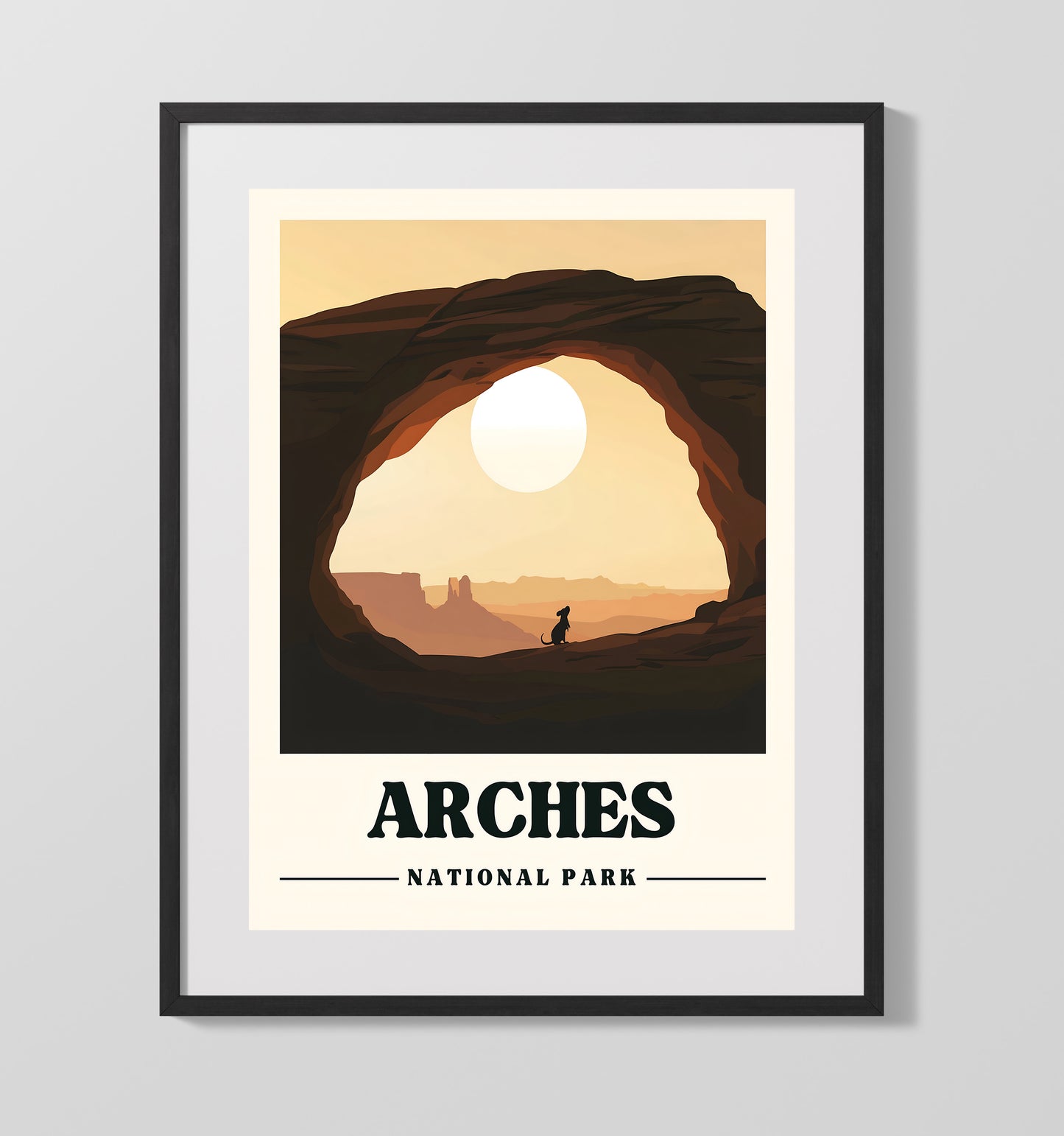 Arches Landscape Arch National Parks Wall Art - 16x20 Gallery Frame