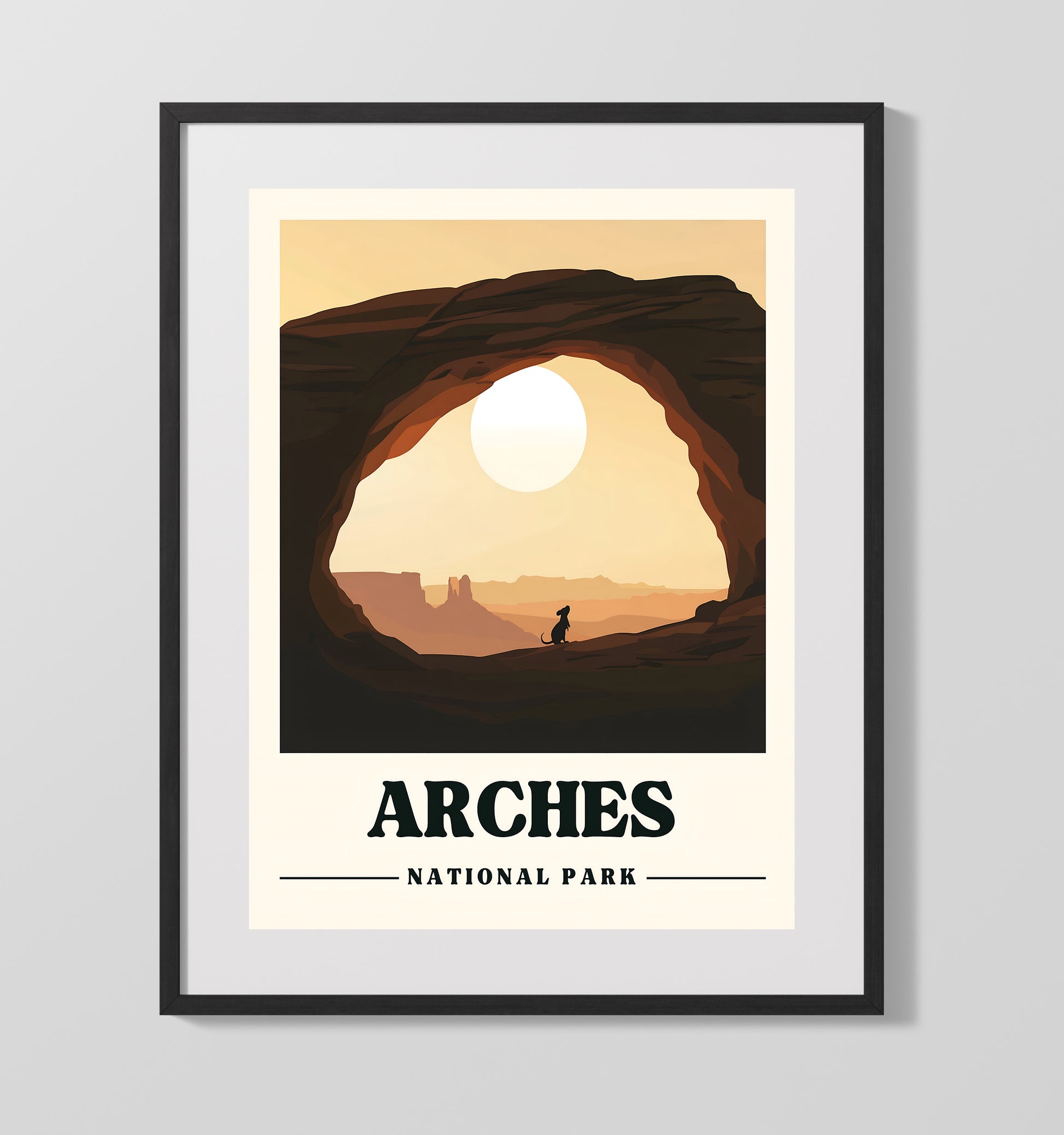 Arches Landscape Arch National Parks Wall Art - 16x20 Gallery Frame