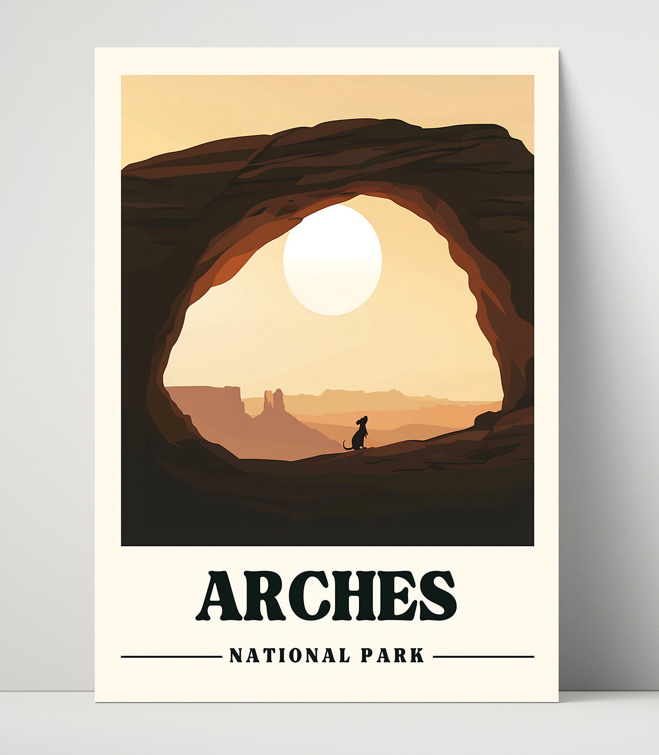 Arches Landscape Arch National Parks Wall Art - 16x20 Unframed Print