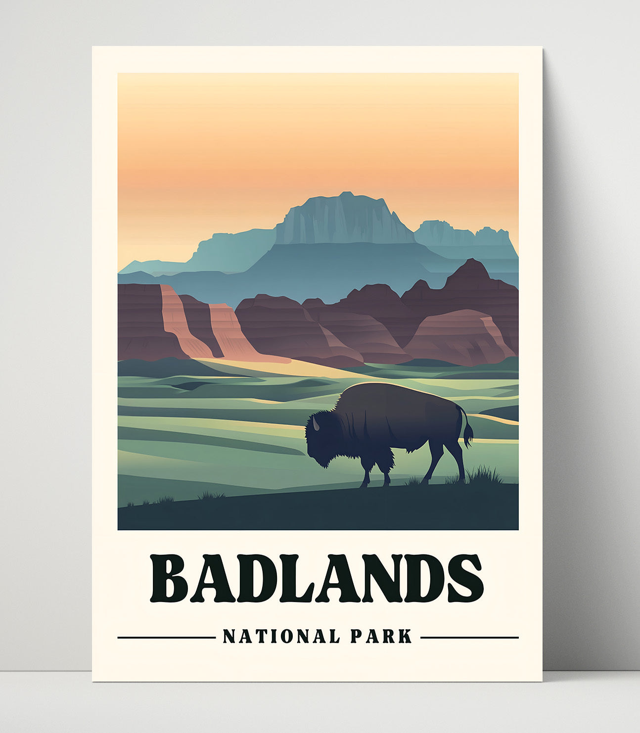 Badlands Big Badlands Overlook National Parks Wall Art - 16x20 Unframed Print