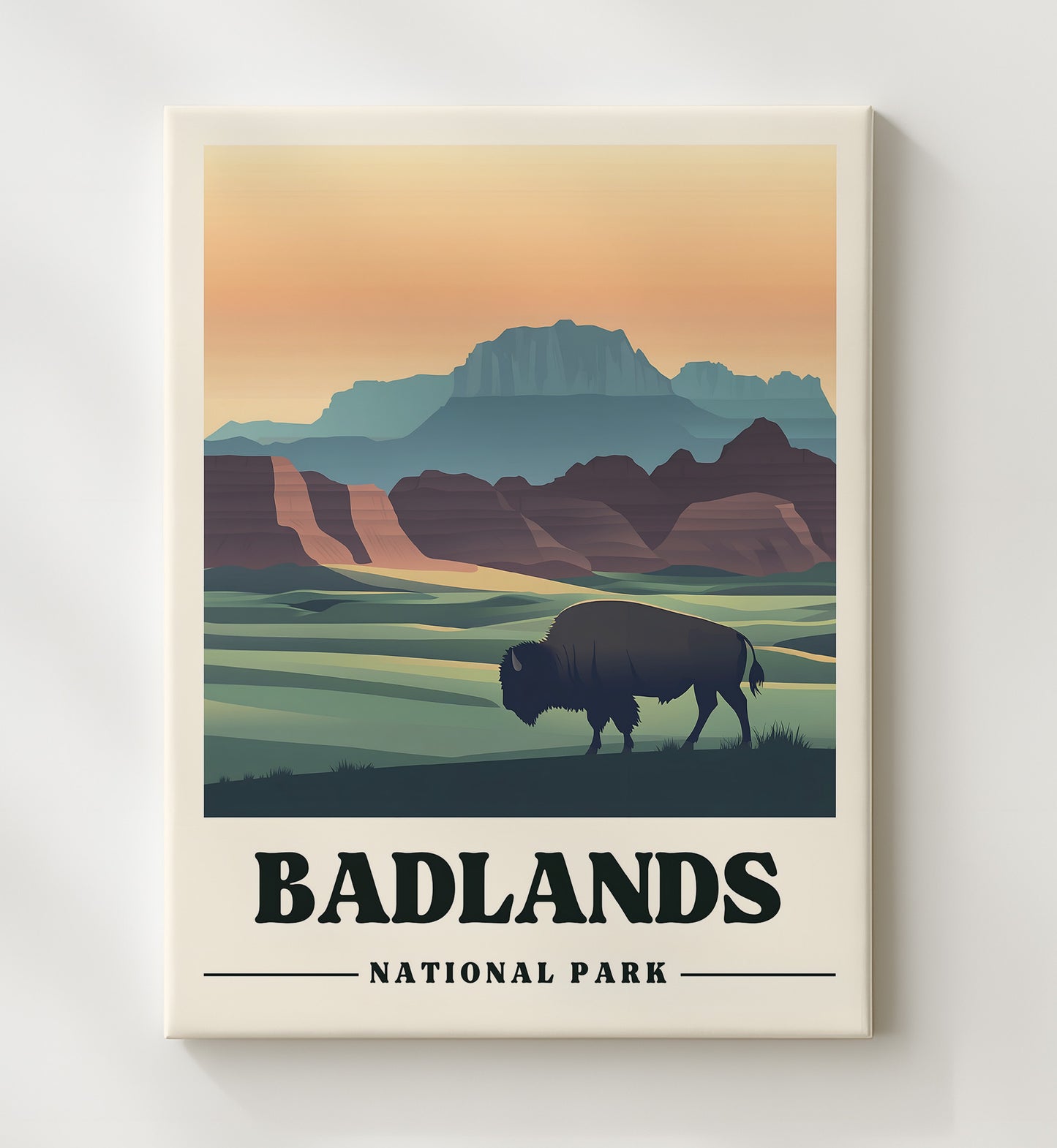 Badlands Big Badlands Overlook National Parks Wall Art - 20x24 Canvas