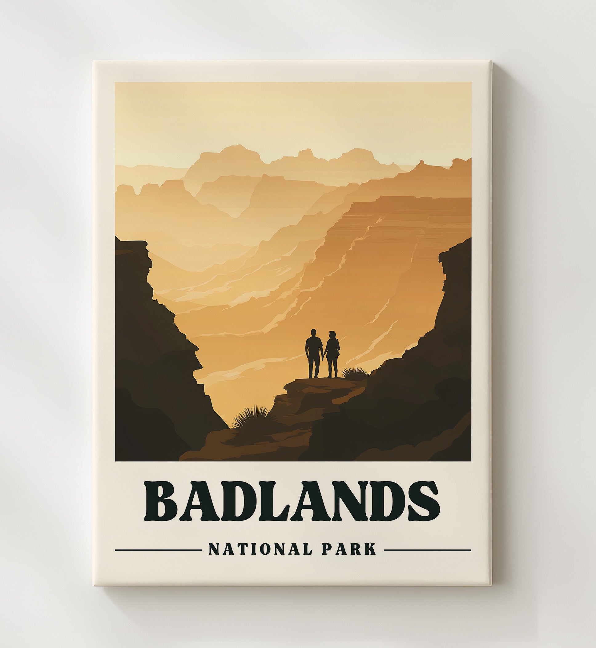 Badlands Pinnacles Overlook National Parks Wall Art - 20x24 Canvas