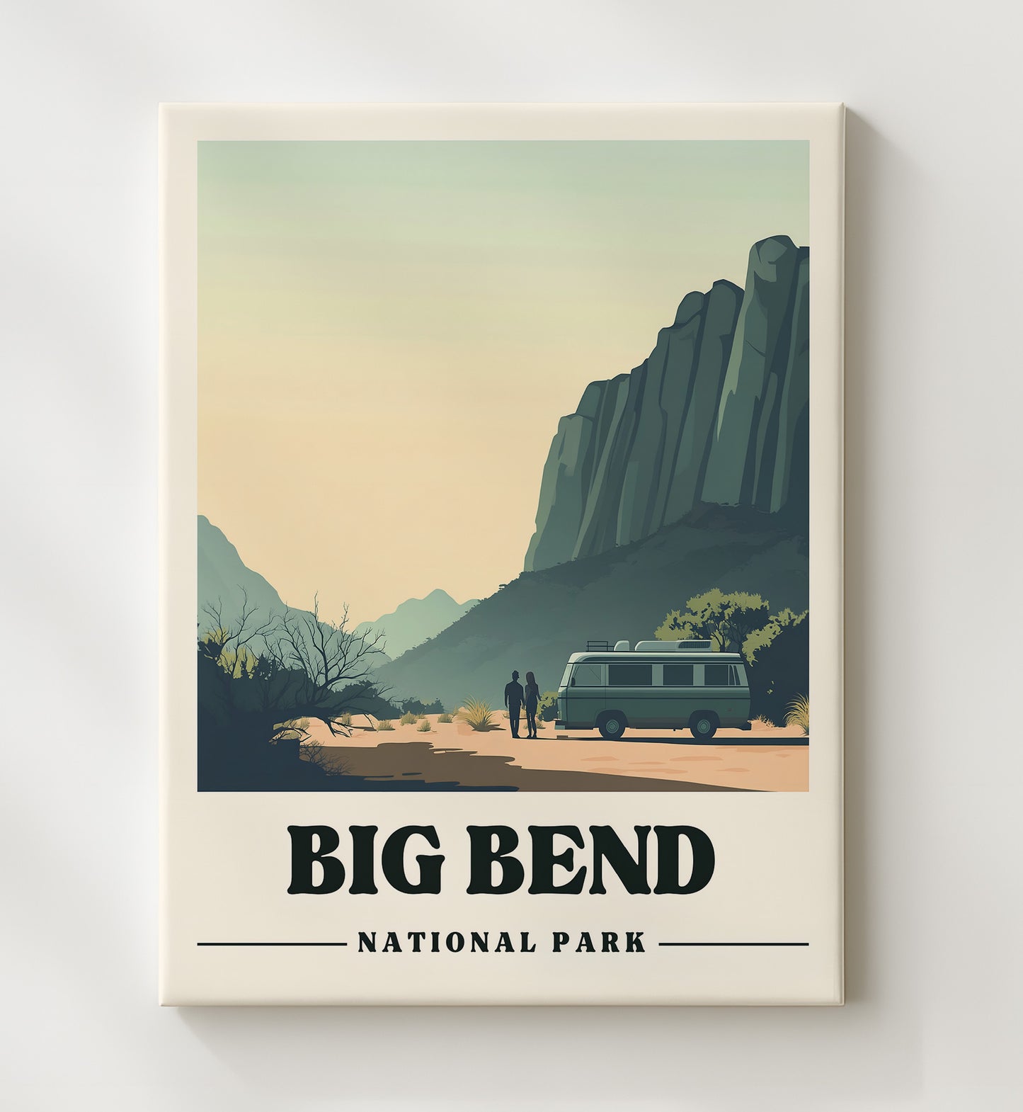 Big Bend Chisos Basin National Parks Wall Art - 20x24 Canvas